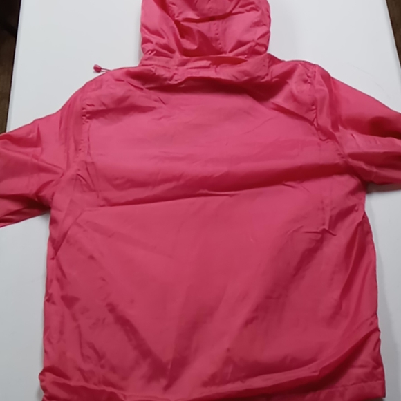 J5 Apparel Jacket Women's Size Large Pink Full Zipper Hooded Rain Jacket - Picture 2 of 3